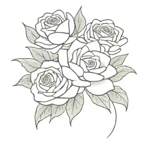 Rose And Water Lily As A Bouquet