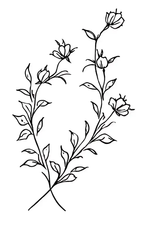 Vines And Flowers Wrapped