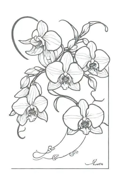 Orchid And Letter L