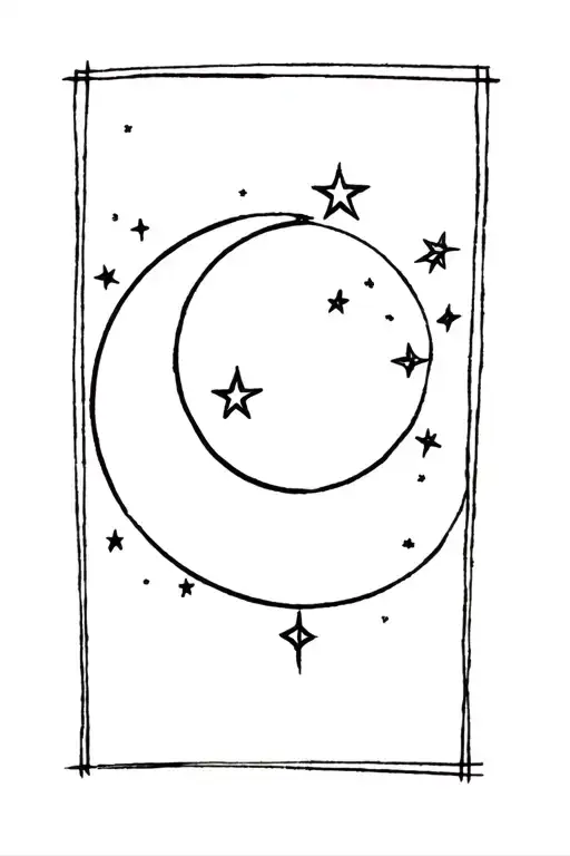 Moon And Stars Forming