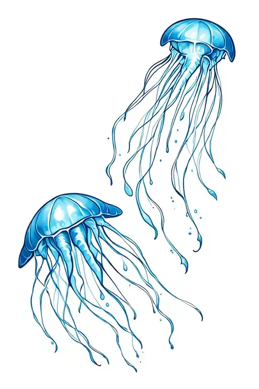 Jelly Fish And Turtle