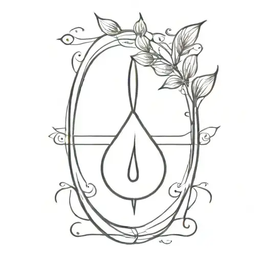 Water Theme Unalome Symbol