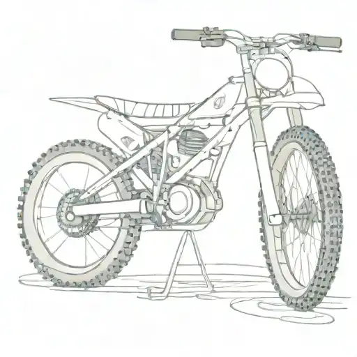 A Fine Line Dirtbike With The Number 76