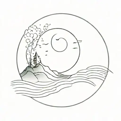 Nature Ocean Waves Moon Surrounded