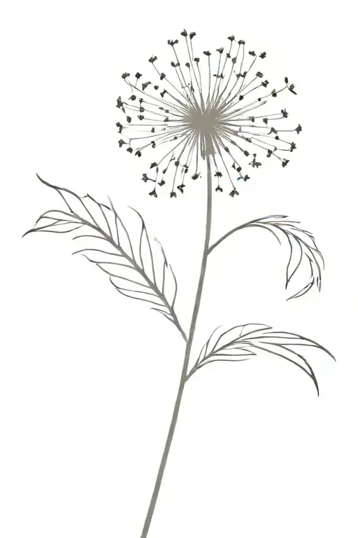 Single Dandelion With Cross Stem Growing