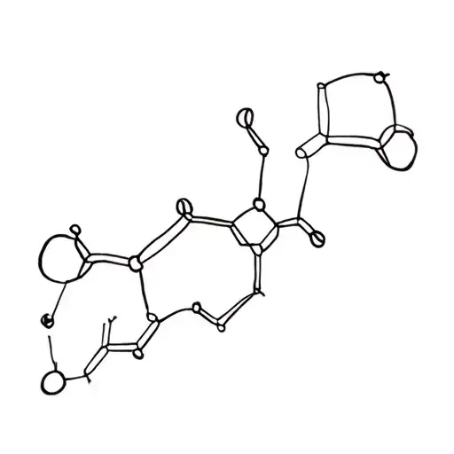 Seratonin Molecule Pretty Hand Writing