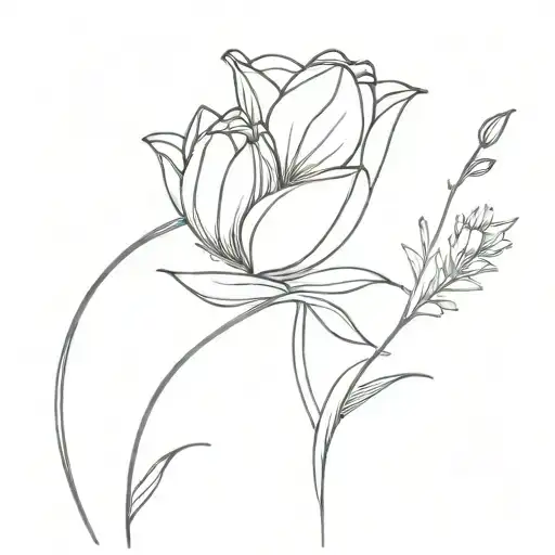 Tulip And Daisy With Stem
