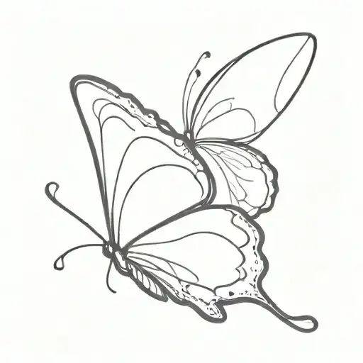 Semicolon Butterfly Tattoo Design