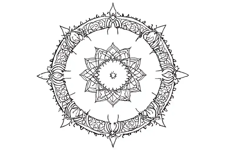 Gothic Mandala Design Featuring Intricate Patterns