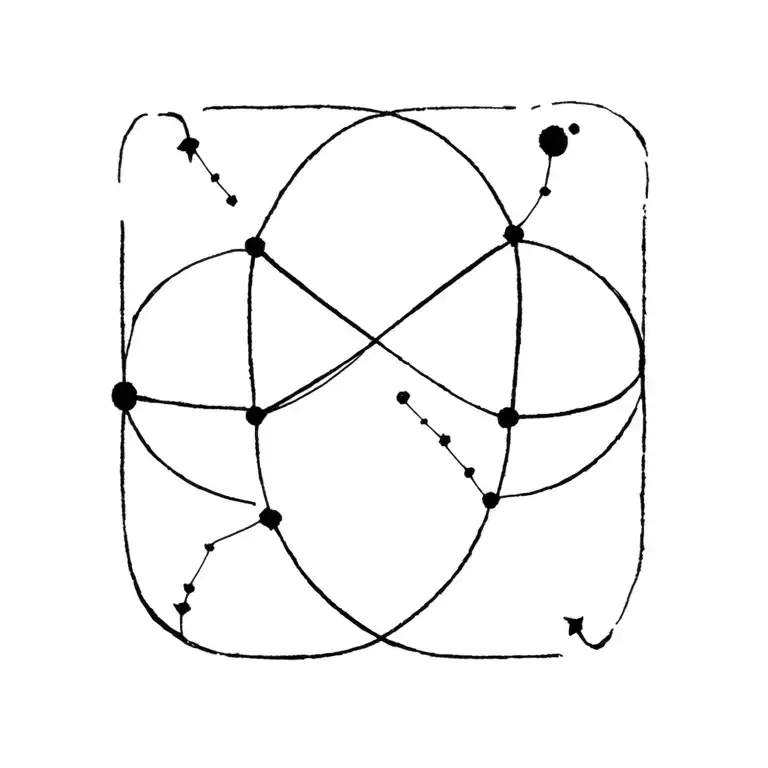 Gemini Sagittarius Constellation Intertwined