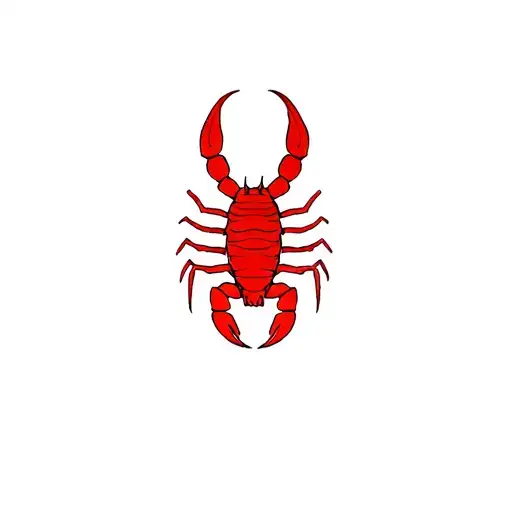 Minimalistic Red Scorpion