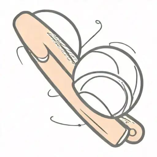 Two Cricket Bats And Ball