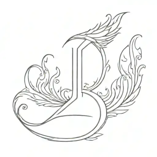 Phoenix Letter J