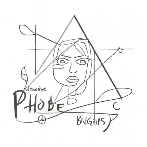 An Abstract Representation Of Phoebe Bridgers' Lyrics In A Minimalist Design