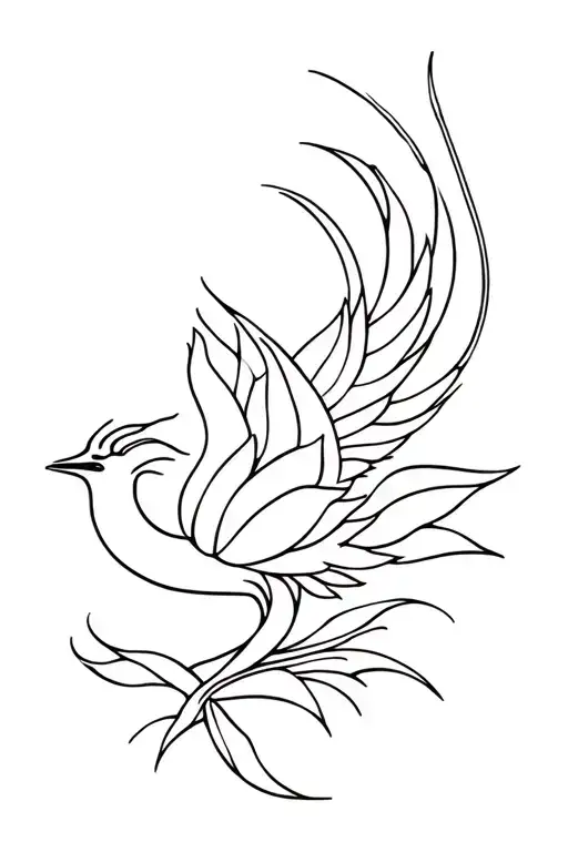 Lotus Phoenix Bird