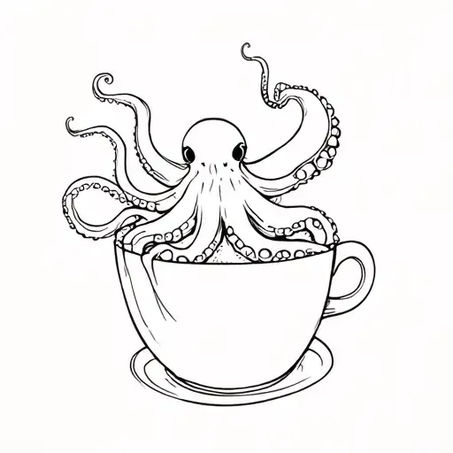 Octopus In A Coffee Cup