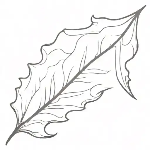 A Subtle And Elegant Oak Leaf Pattern Running Down The Spine