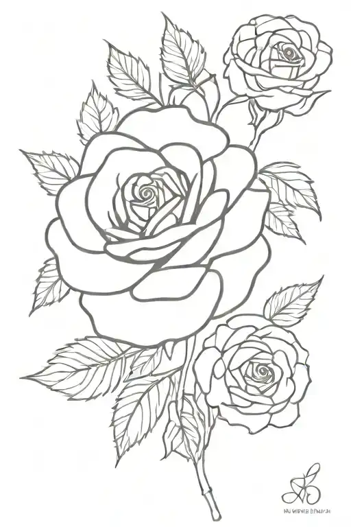 Rose And Marigold Flowers