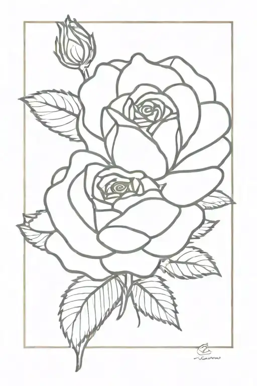 Simple Rose And Marigold Flowers No Leaves