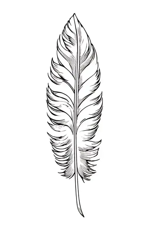 An Eagle Feather Containing Symbols