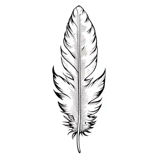 An Eagle Feather Containing Symbols Of Royalty
