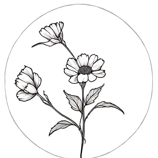 Simple Single February Birth Flower