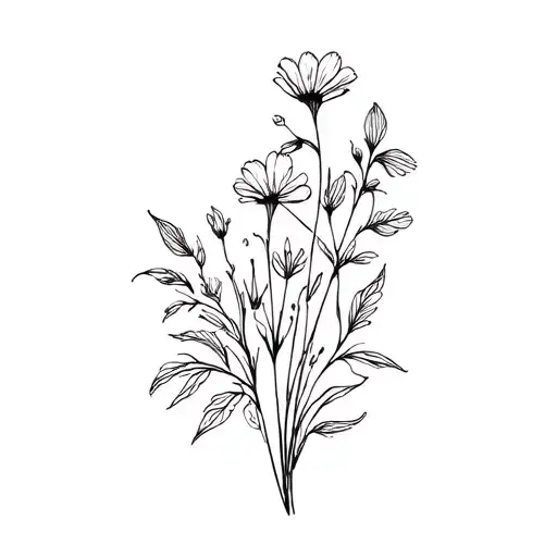 February March May July August October November December Birth Flower Bouquet