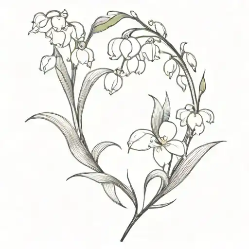 Lily Of Valley And Cosmo Flowers