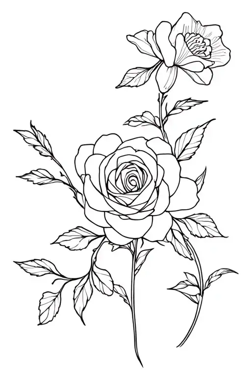 Roses And Narcissus Flowers