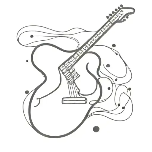 Retro Guitar Abstract