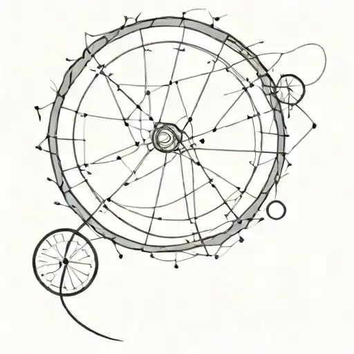 A Tattoo Of A Bicycle Wheel Turning Into A Spiral Galaxy