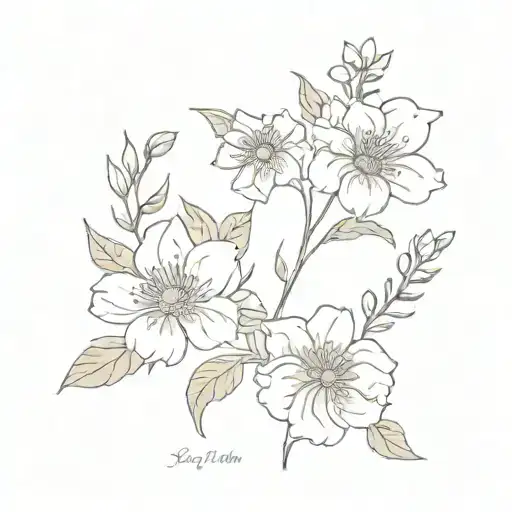 Small Dainty Bouquet Of Birth Flowers