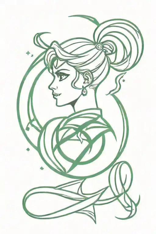 Sailor Scout Jupiter Symbol With Lightning