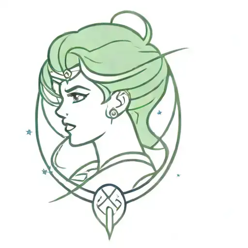 The Symbol For Sailor Scout Jupiter Surrounded By Thin Lightning Bolts