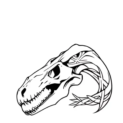 Celtic Allosaurus Skulll