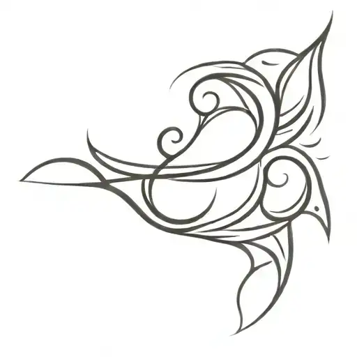 A Tribal Design On A Black Background