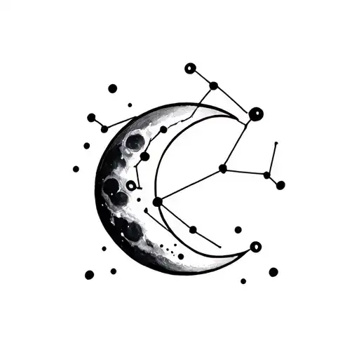 Cancer Constellation With The Moon