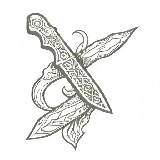 Gothic Style Pocket Knife