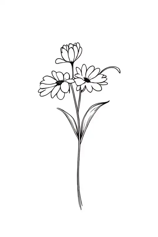 Fine Line Chrysanthemum Flower