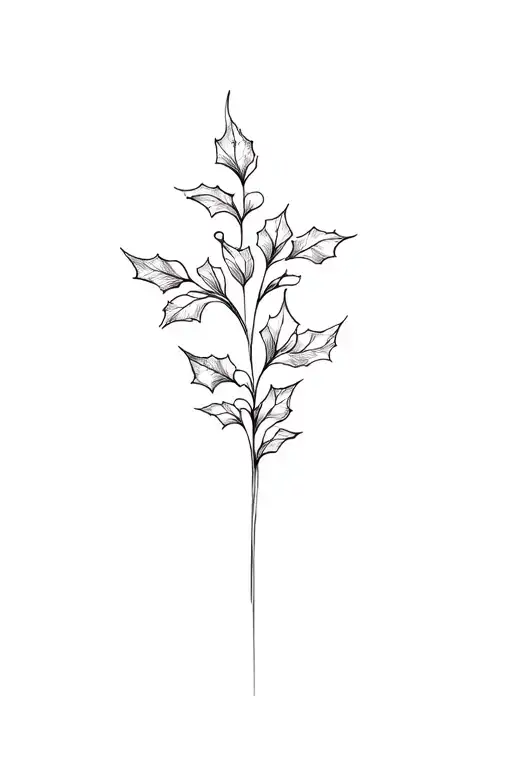 Fine Line Holly Flowers