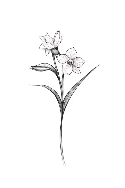 Fine Line Narcissus Flower