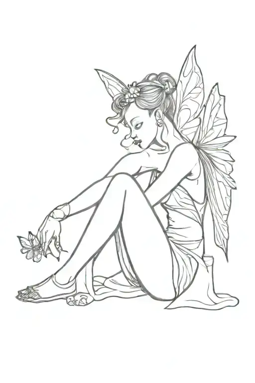 African American Fairy Sitting