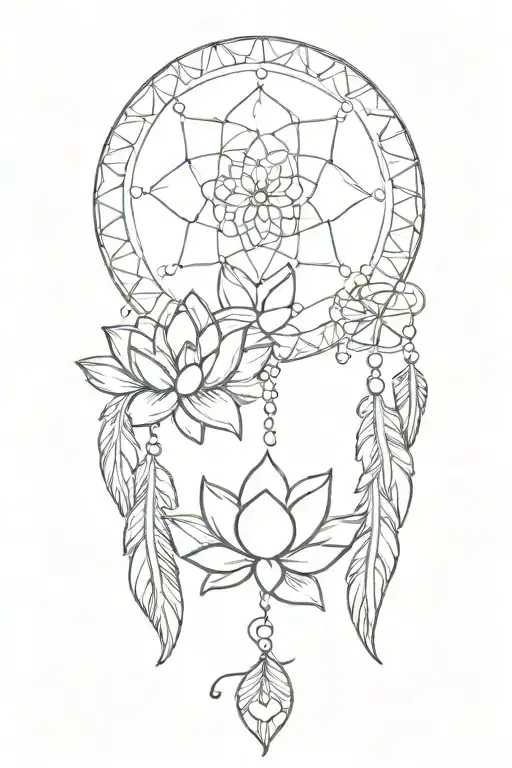 Lotus Half Dream Catcher Rainbow