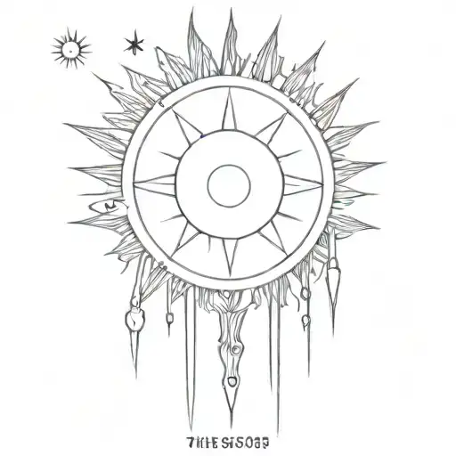 The Sun Tarot Card And Six Of Swords Taror Card Behind