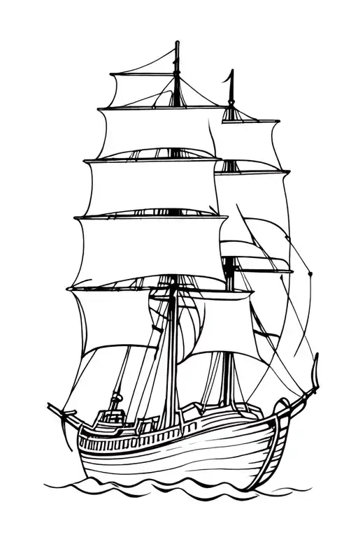 Pirate Ship Minimalist