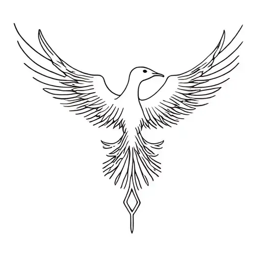 Phoenix Unalome Symbol