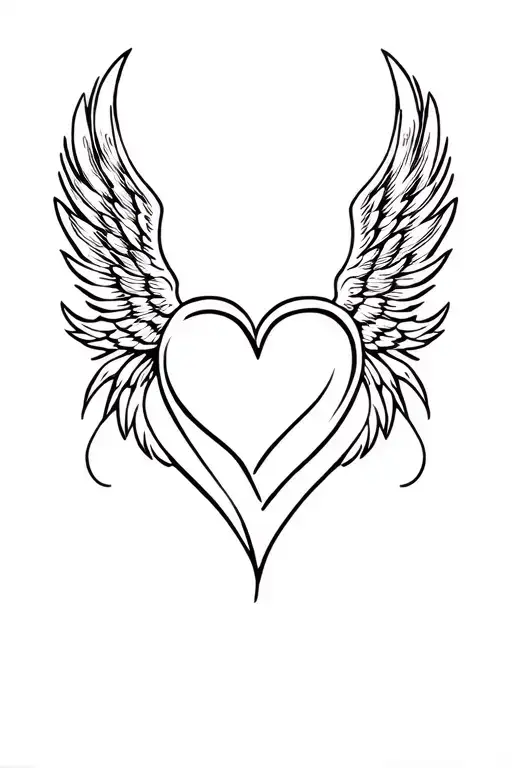 Tribal Wings Heart