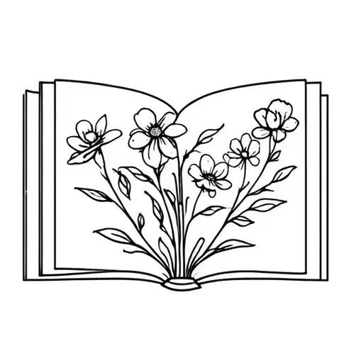 Book With Flowers Blooming