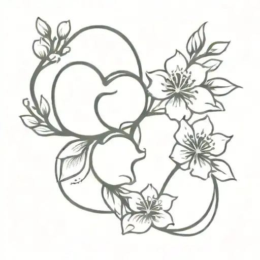 Peach Blossoms Love Heart