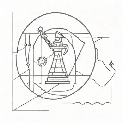 Knight Piece Of Chess And Golden Ratio